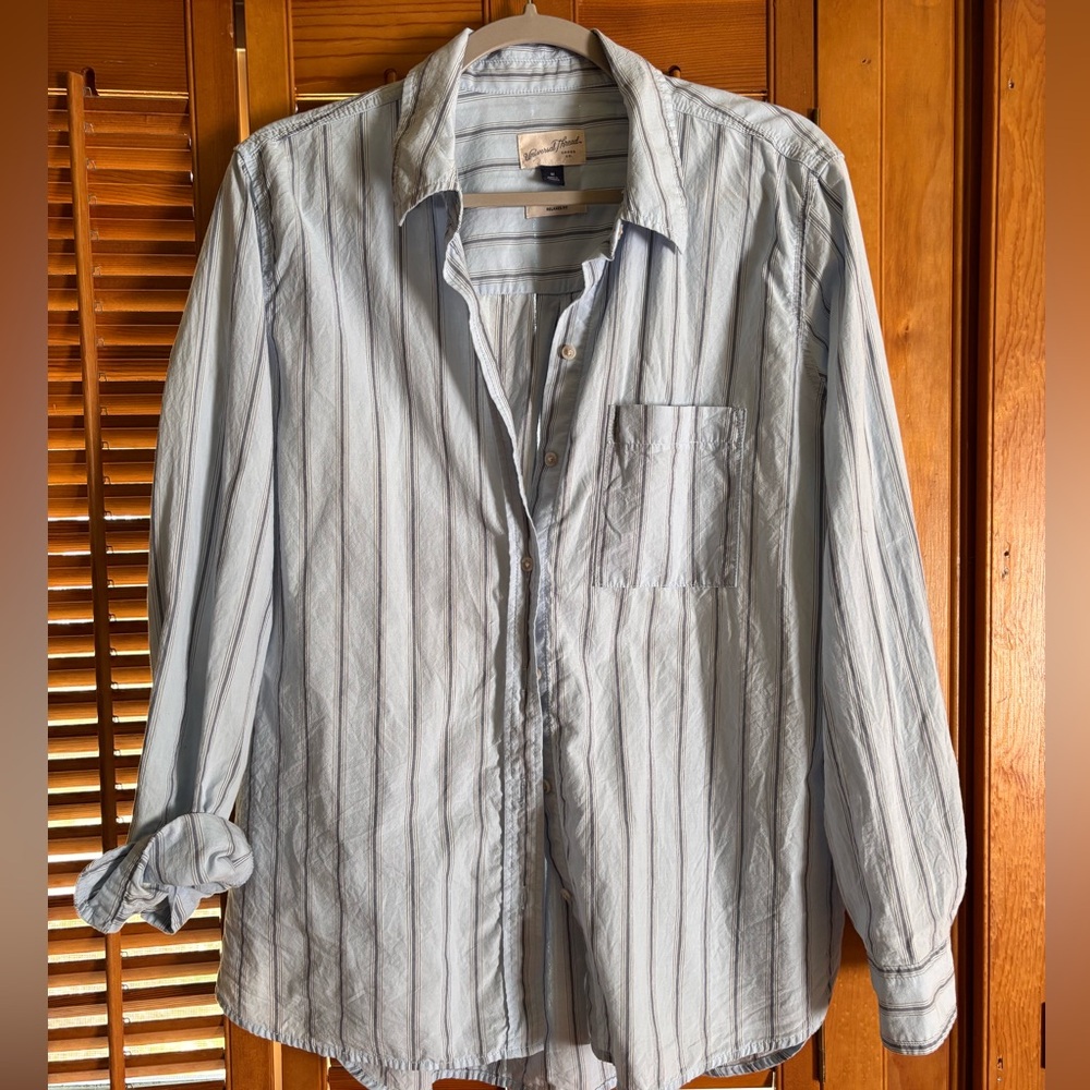 Universal Thread Blue and White Striped Shirt